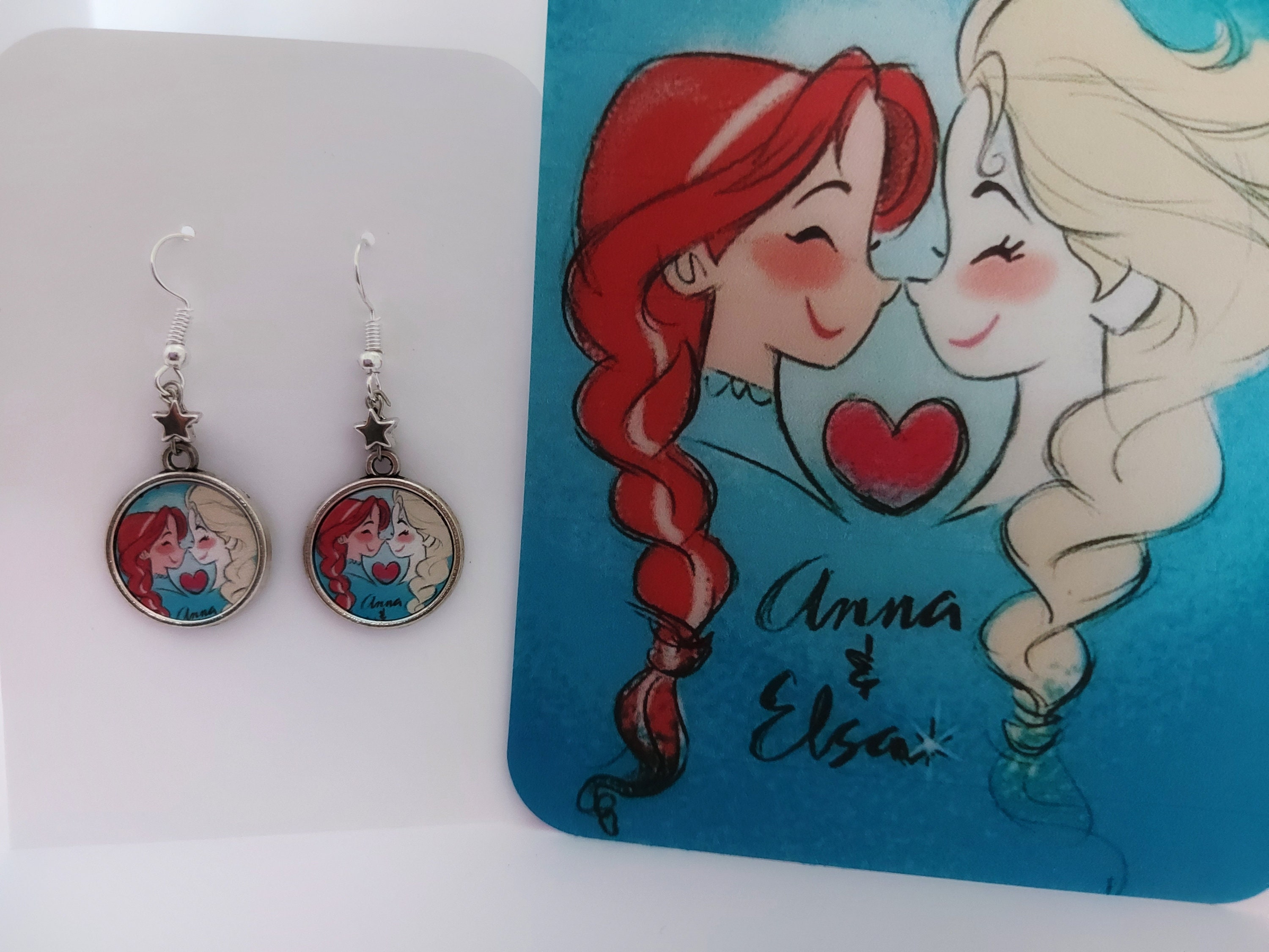 Ohrringe Märchen Frozen Ohrringe Ohrringe Elsa und Anna Etsy