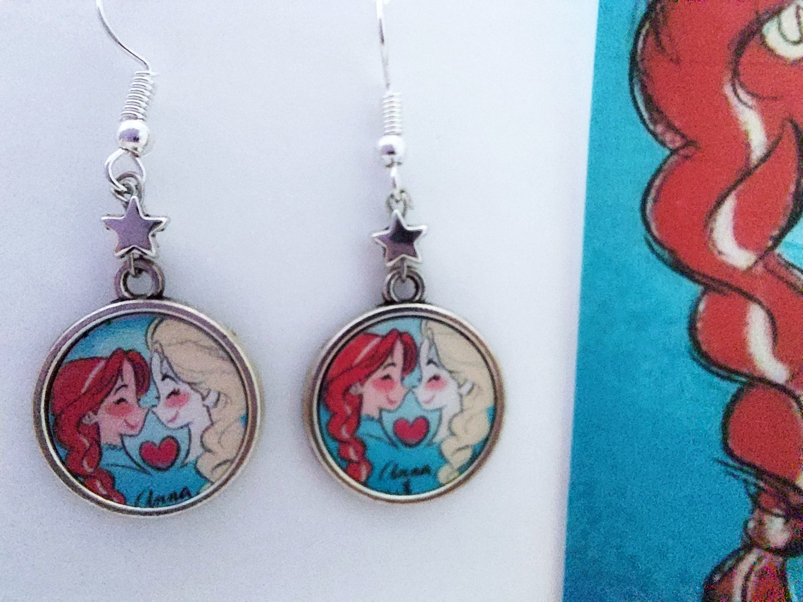 Ohrringe Märchen Frozen Ohrringe Ohrringe Elsa und Anna Etsy