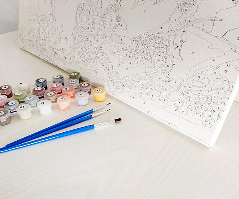 Lavender flowers Paint by number kit adult vintage paint by Etsy