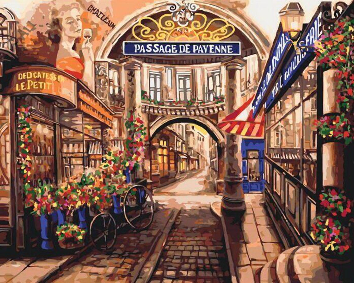 France paint by number kit adult Paris street paint by numbers Etsy