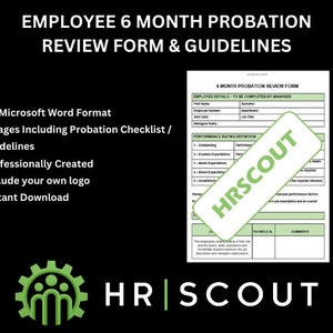 Employee 6 Month Probation Review Form & Guidelines