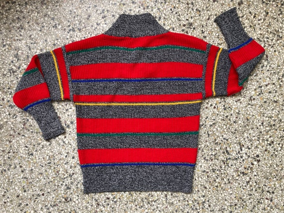 Colorful Salt & Pepper Striped Pullover Sweater, … - image 8