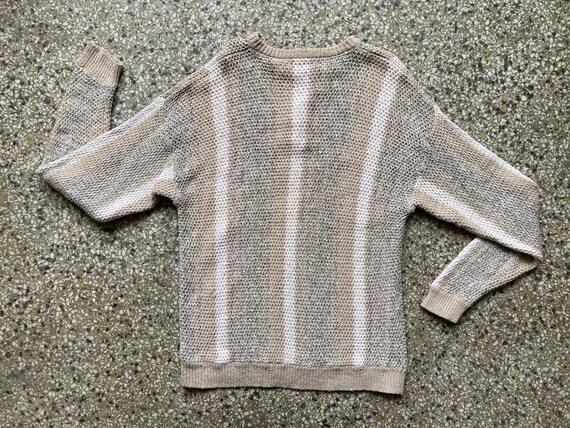 90's Striped Pullover Knit Sweater, Size XL - image 7
