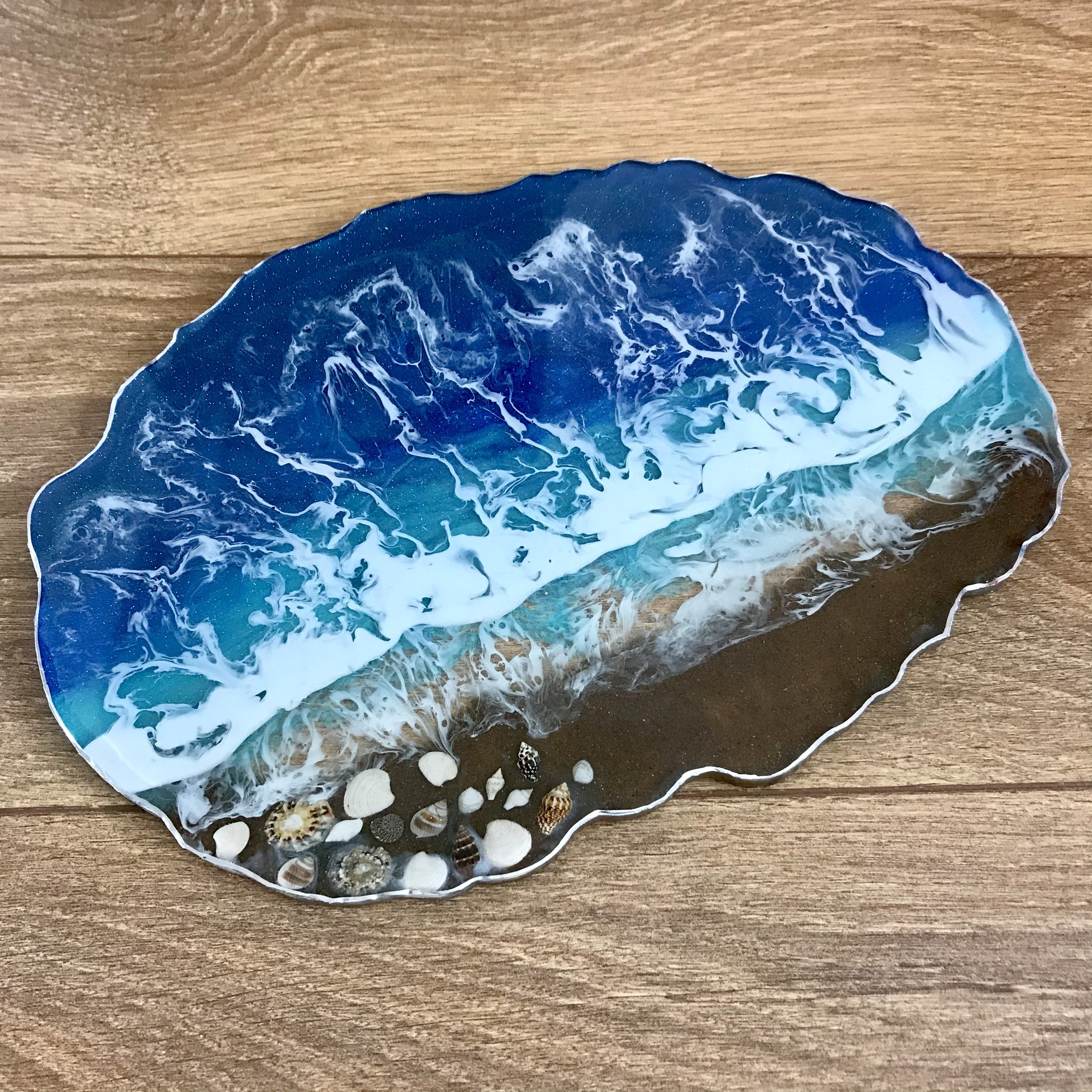 Resin tray and coasters Decorative tray Set of 1 tray and 6 Etsy