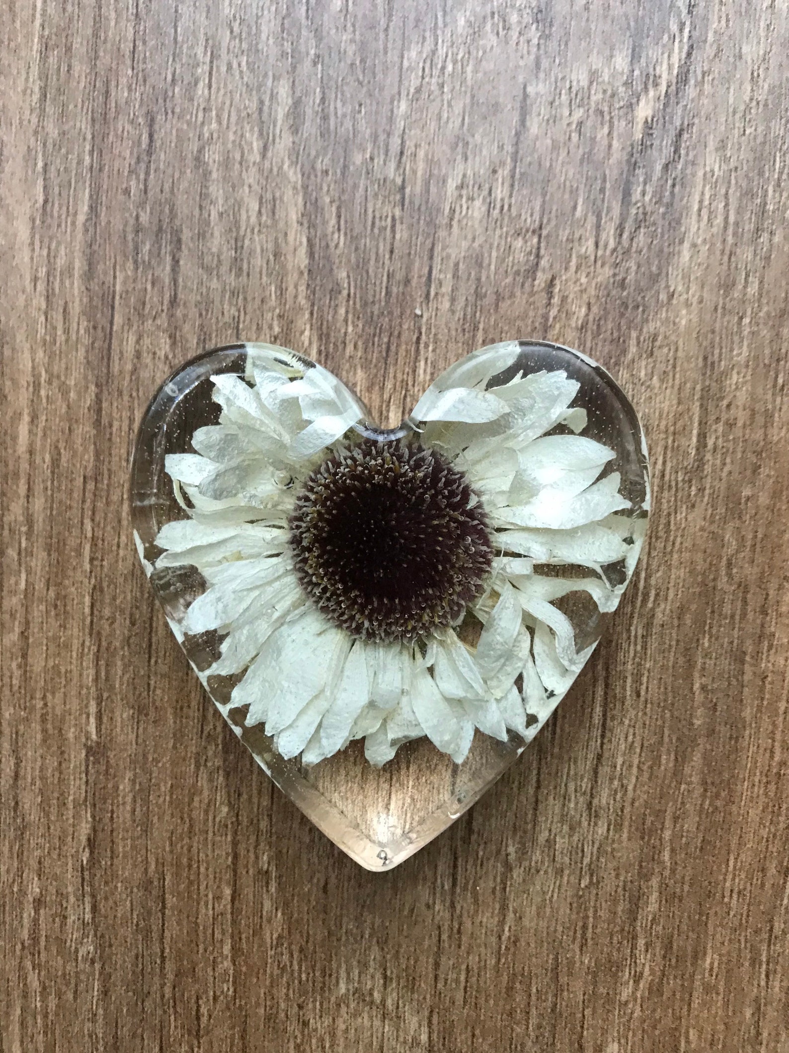 Wedding and Funeral keepsakeHeartResin heart Flowers Etsy