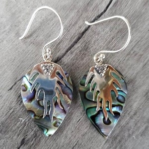 Sterling Silver & Abalone Earrings With A Gorgeous Design