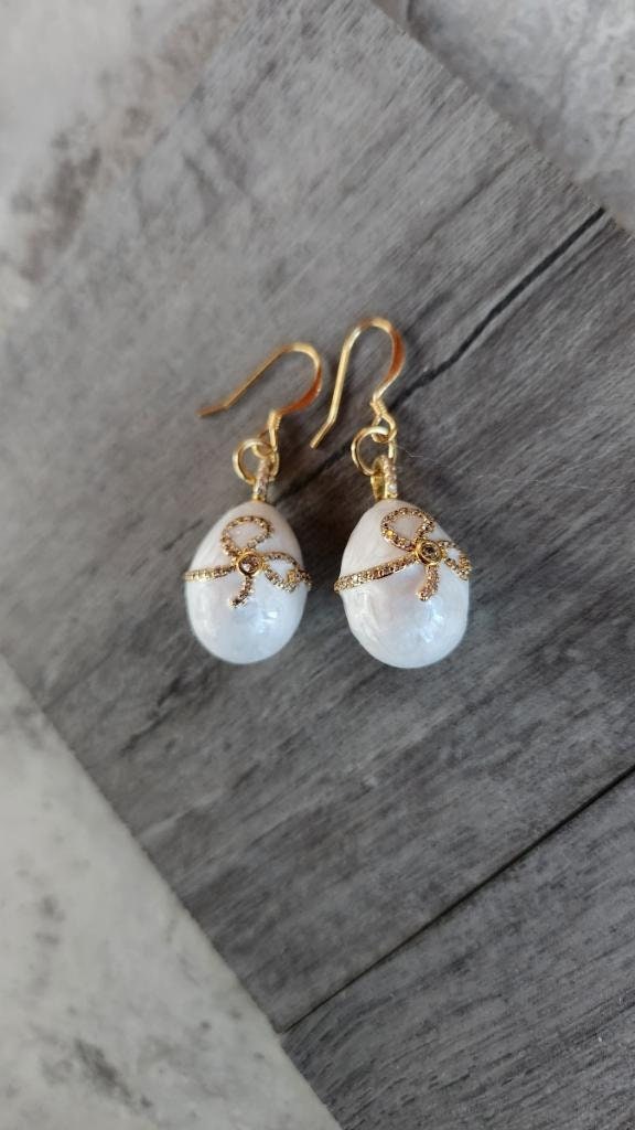 Faberge Egg Earrings - Etsy