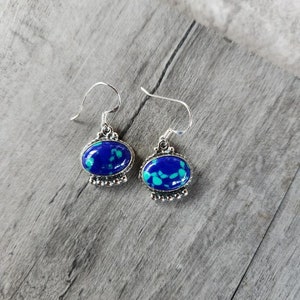 Sterling Silver & Chrysocolla Earrings