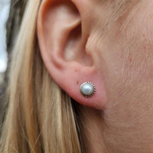 Genuine Freshwater Pearls & 925 Sterling Silver Post Earrings • Gifts For Her • Unique • Trending • Handmade • Zen • Boho • Minimalist