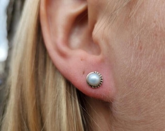 Genuine Freshwater Pearls & 925 Sterling Silver Post Earrings • Gifts For Her • Unique • Trending • Handmade • Zen • Boho • Minimalist