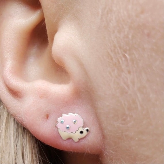 Hedgehog Post Stud Earrings Sterling Silver Hedgehog Post Stud Earrings Sterling Silver