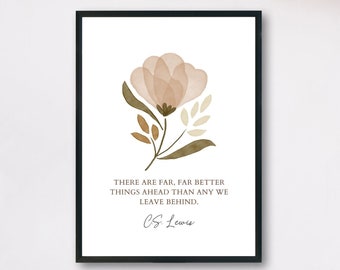 C.S. Lewis Poster, Graduation Gift, C.S. Lewis Quote, Christian Poster, Inspirational Artwork, C.S. Lewis Artwork, Christian Artwork