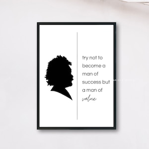 Albert Einstein Poster, Albert Einstein Quote, Historical Poster, Classroom Poster, Science Poster, Inspirational Poster, Graduation Gift