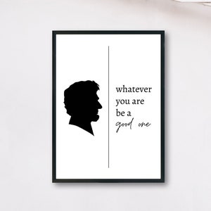 Poster stampabile con citazione del profilo di Abraham Lincoln &quot;Qualunque cosa tu sia, sii bravo&quot; - Poster di aula di storia-Arredamento della classe-Citazione di Abe Lincoln