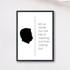 Theodore Roosevelt Poster &quot;Let Us Rather Run The Risk..&quot;, History Classroom Poster, Classroom Decor, Teddy Roosevelt Quote, History Gift