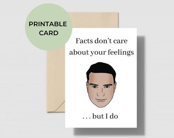 Ben Shapiro card, Ben Shapiro gift, Ben Shapiro svg, funny Republican card, printable card, funny political card, anniversary card