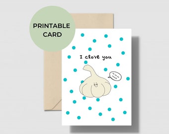 Valentines Day card, food pun Valentines card, funny anniversary card, card for food lover, card for chef, funny Valentines card for him