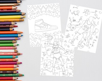 Basketball Coloring Etsy