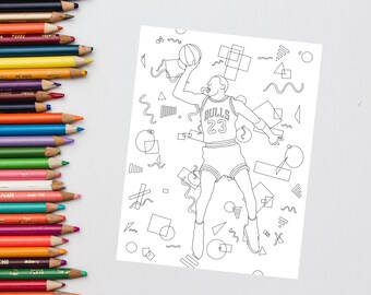 Michael Jordan NBA Basketball Coloring Pages - Get Coloring Pages