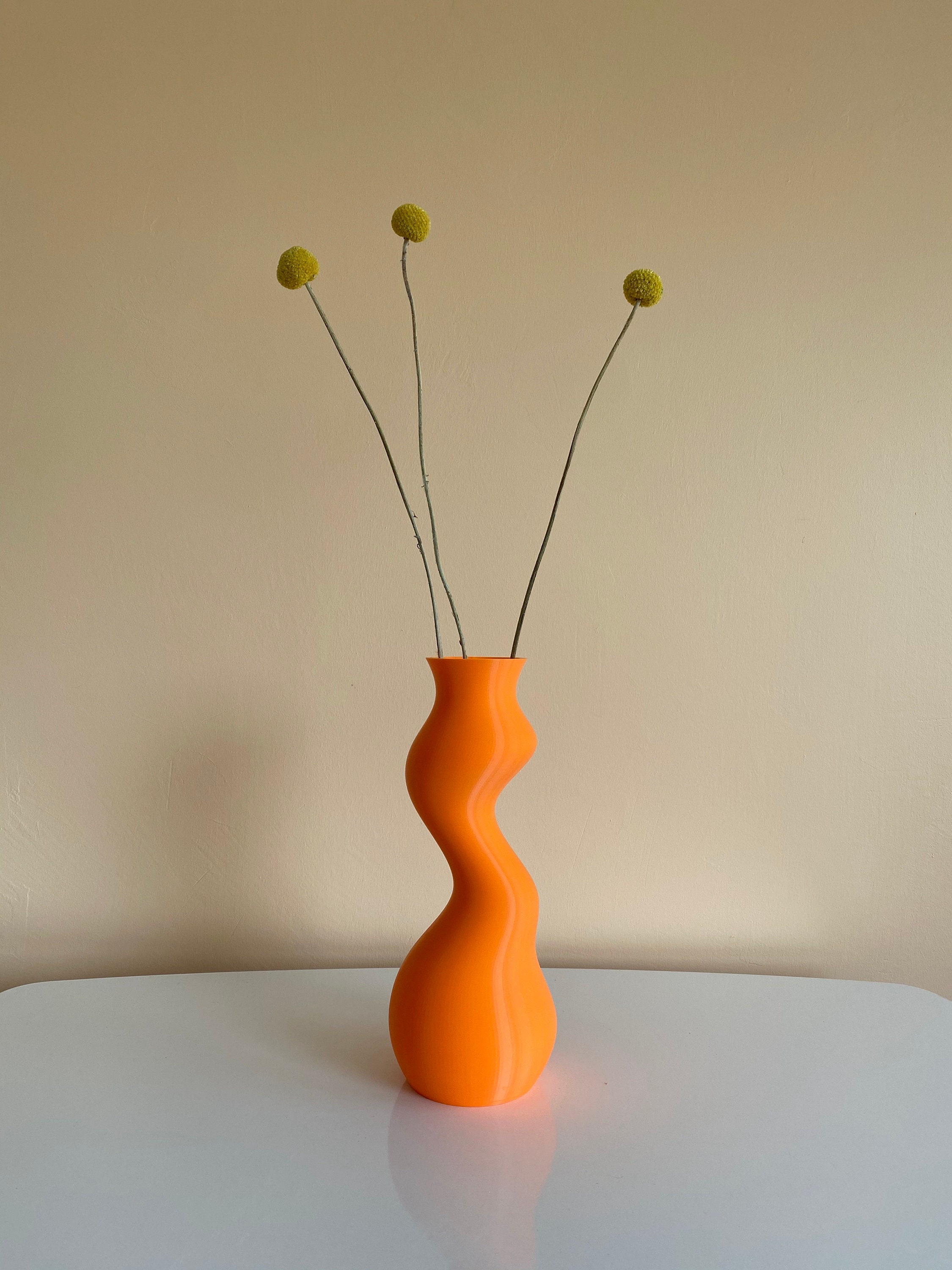 Light Orange Vase for Dried Flowers Nong Gift for Her / Etsy