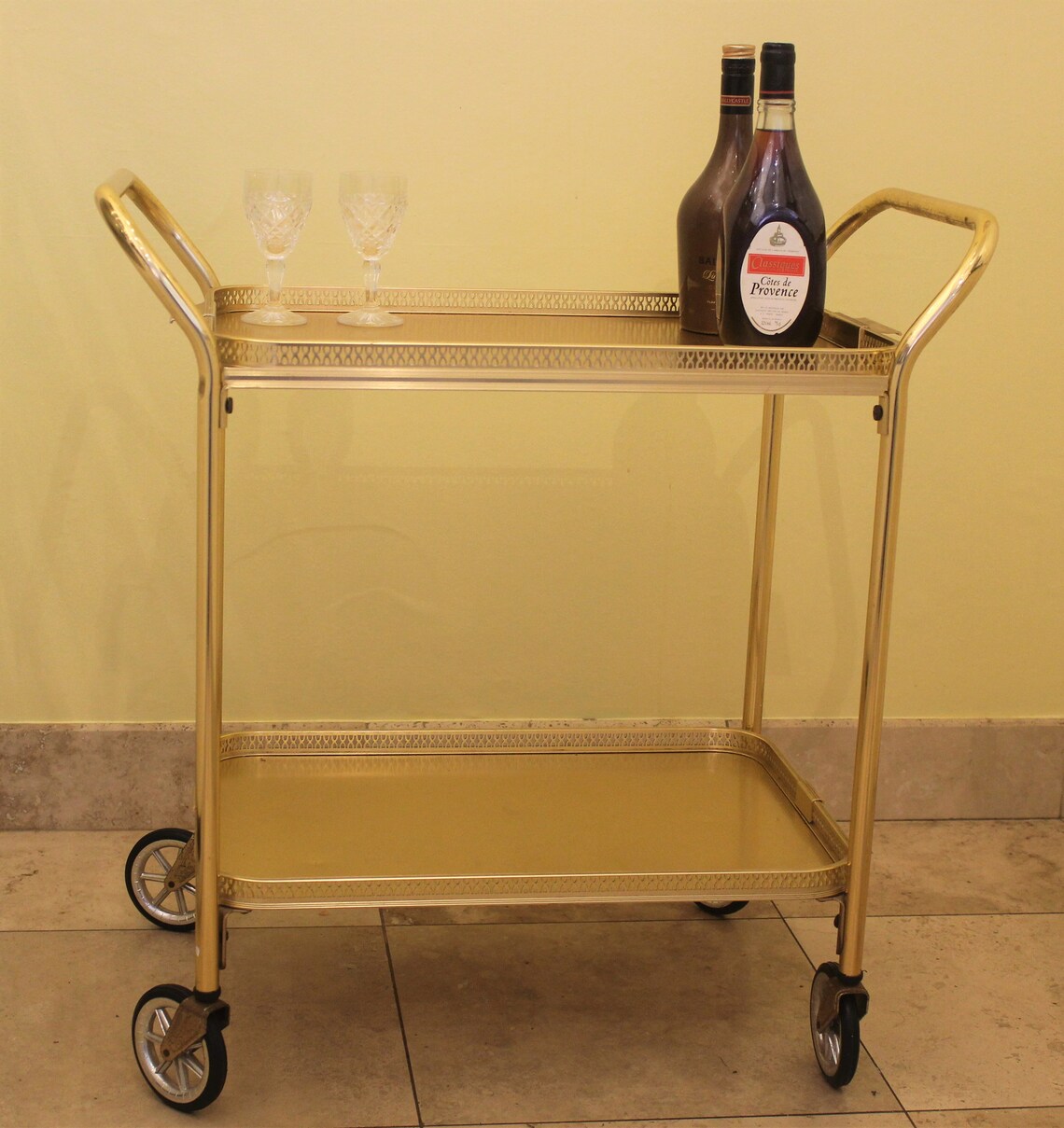 Gold Metal Food/ Drinks Trolley DELIVERY COST TBC based on Etsy