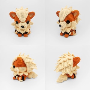 Fire Dog Wolf Crochet Pattern Amigurumi VinCrafty PDF File US Terms image 3