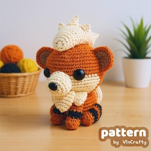 Fire Dog Wolf 1 Crochet Pattern Amigurumi VinCrafty PDF File [US Terms]