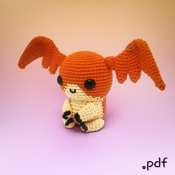 Patamon Digimon Crochet Pattern Amigurumi VinCrafty PDF File [US Terms]