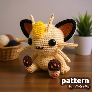 Talking Cat Crochet Pattern Amigurumi VinCrafty PDF File [US Terms]
