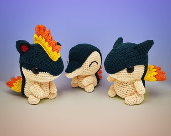 Fire Mouse Echidna & Evolutions Crochet Pattern Amigurumi VinCrafty PDF File [US Terms]