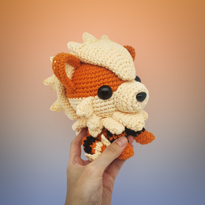 Fire Dog Wolf Crochet Pattern Amigurumi VinCrafty PDF File US Terms image 5