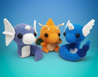 Air Dragons Crochet Pattern Amigurumi VinCrafty PDF File [US Terms]