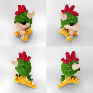 Baby Turtle & Dragon Crochet Pattern Amigurumi VinCrafty PDF File US Terms image 2