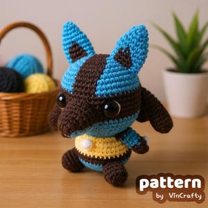 Wolf Dog Fighter 2 Crochet Pattern Amigurumi VinCrafty PDF File [US Terms]