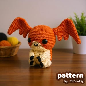 Winged Guinea Pig Crochet Pattern Amigurumi VinCrafty PDF File [US Terms]