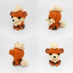 Fire Dog Wolf Crochet Pattern Amigurumi VinCrafty PDF File US Terms image 2