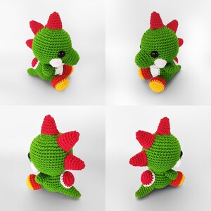 Baby Turtle & Dragon Crochet Pattern Amigurumi VinCrafty PDF File US Terms image 3