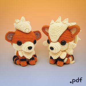 Fire Dog Wolf Crochet Pattern Amigurumi VinCrafty PDF File [US Terms]