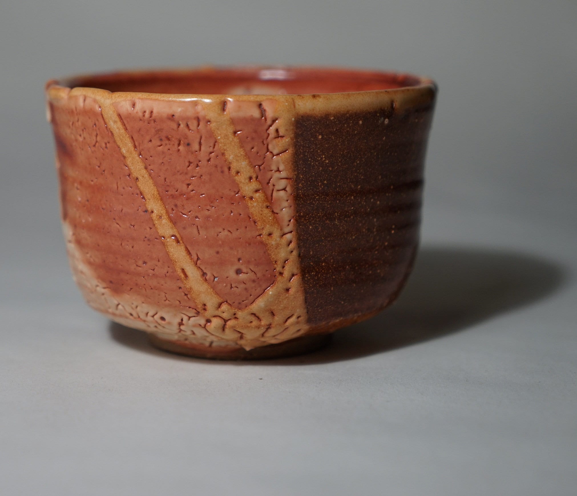 Chawan. Shino sandstone bowl Mr