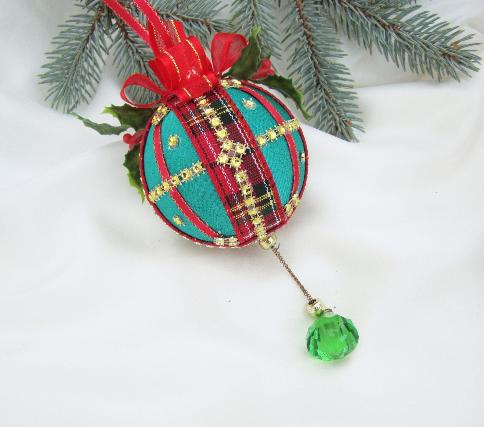 Christmas rhinestone ornament Scottish Christmas Ornaments Etsy