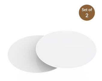 Ensemble de disques à gâteau en acrylique blanc : panneau d'affichage réutilisable de 10 pouces