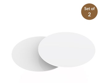 Ensemble de disques à gâteau en acrylique blanc de 20 cm (8 po.) : panneau d'affichage réutilisable