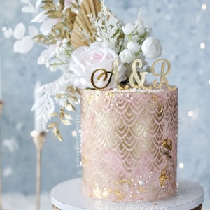 Cake Stencil SHILOH - Leaves Scale Pattern