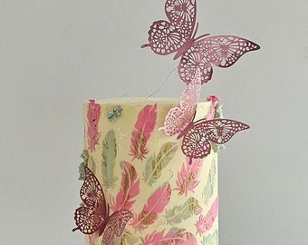 Cake Stencil FARRA - Feathers Pattern