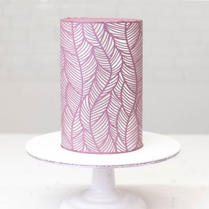 Cake Stencil ELLEA - Stacking Leaves Pattern