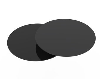 Ensemble de disques à gâteau en acrylique noir : panneau d'affichage réutilisable de 10 pouces