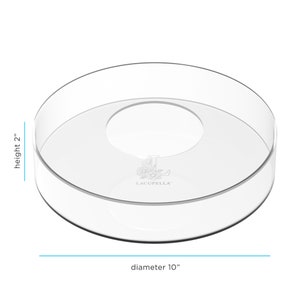 Acrylic Fillable Cake Raiser: 10 x 2 inch Round Wedding Centerpiece