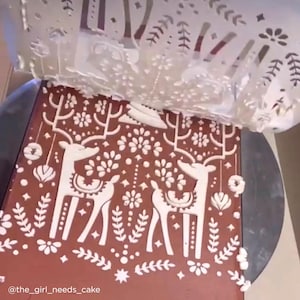 Lacupella Holiday Cake Decorating Stencil ANTERA