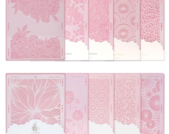 Lacupella Core Collection Cake Stencil Set – 10 Cake Stencils + Binder