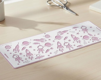 Galaxy Kids Art Stencils Reusable Drawing & Painting for Creative Crafts, DIY Art Projects